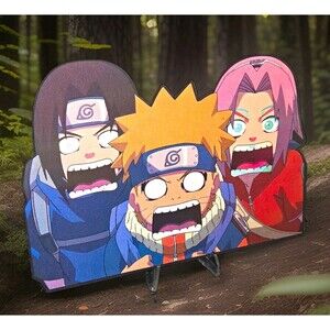 Naruto Shippuden Sasuke Sakura Funny 3D Motion Lenticular Car Decal Sticker